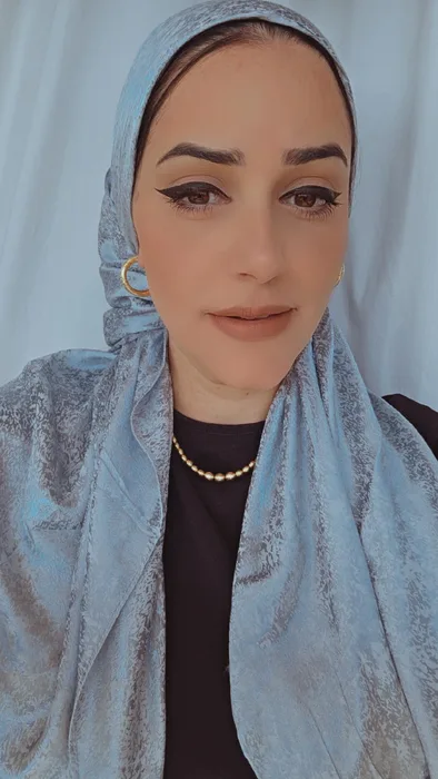 מטפחת דגם אופל תכלת גדולה