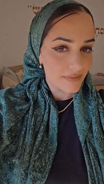 מטפחת דגם אופל ירוק בקבוק מרובעת גדולה