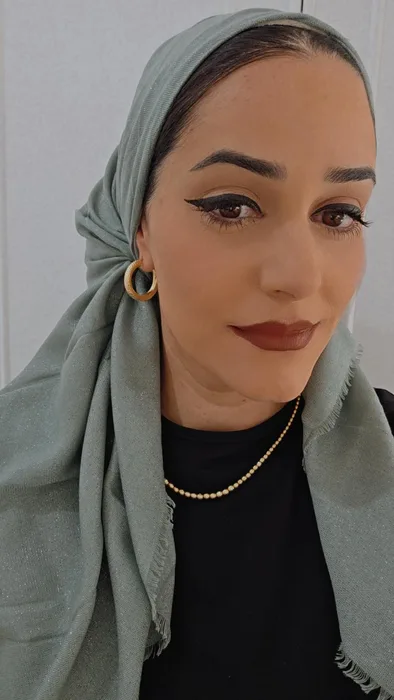 מטפחת מרובע נצנץ ירוק