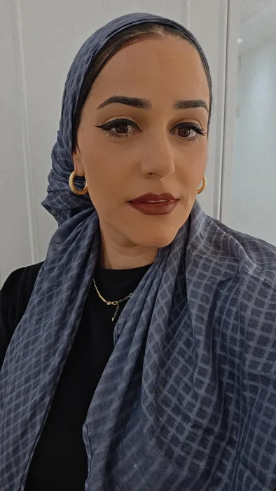 מטפחת מרובעת ריבועים ענקית כחול