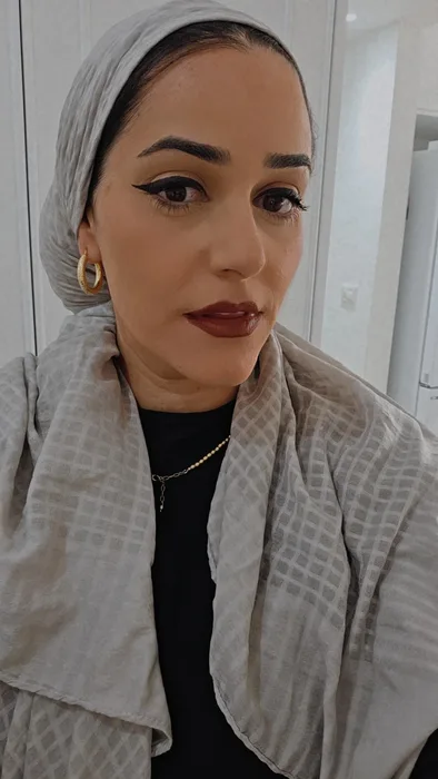 מטפחת מרובעת ריבועים ענקית אפור.