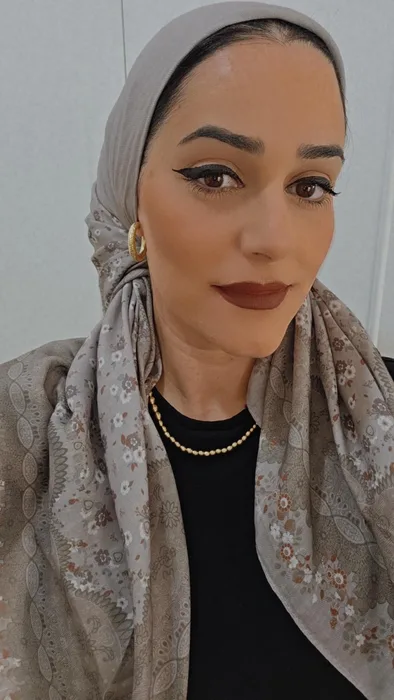 מטפחת דגם אביב חום