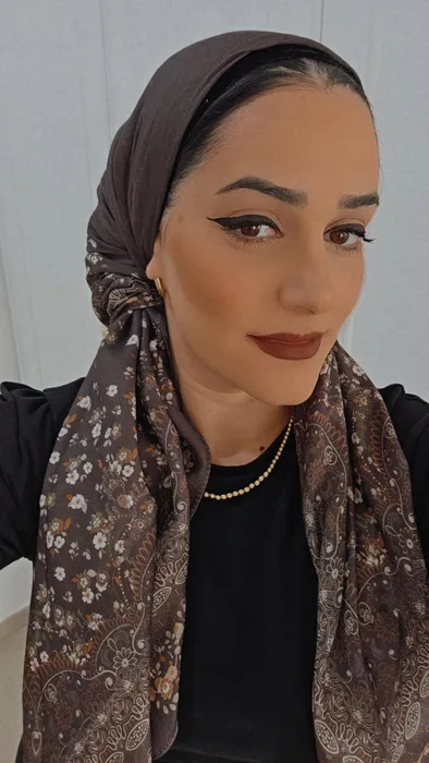 מטפחת דגם אביב צבע חום