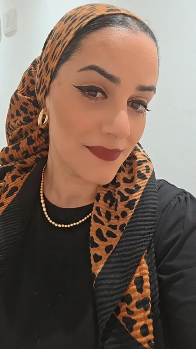 מטפחת מנומרת צבע חום