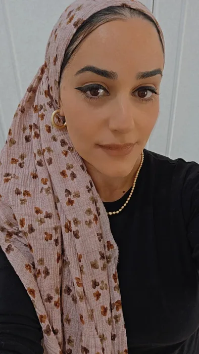 מטפחת לונג קרפ פרחים סגול