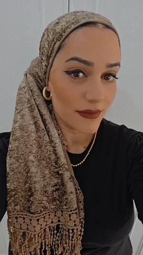 מטפחת לונג קטיפה מוקה