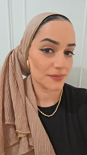 מטפחת לונג פס זהב מוקה