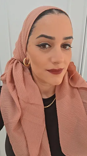 מטפחת קרפ צבע ורוד פודרה 3 ב100