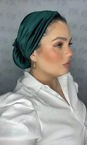 טורבן קטיפה ירוק