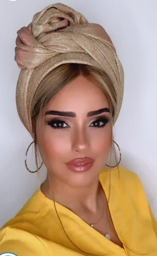 מטפחת לורקס נצנץ זהב