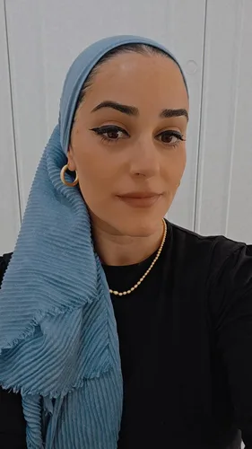 מטפחות לונג נצנץ עדין בצבע תכלת